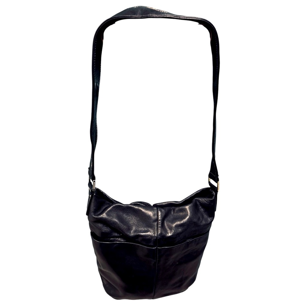 🆕 Large black leather PERLINA SHOULDER BAG